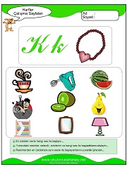 K Sesi Çalışma Sayfaları